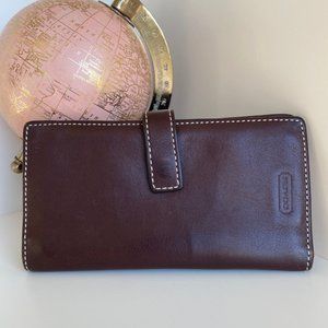 Coach Leather Brown Bifold Card Case/Wallet